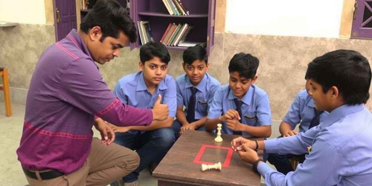 Mace Sovereign India in Education Young students playing Mace Sovereign India as part of a history lesson in a Delhi school