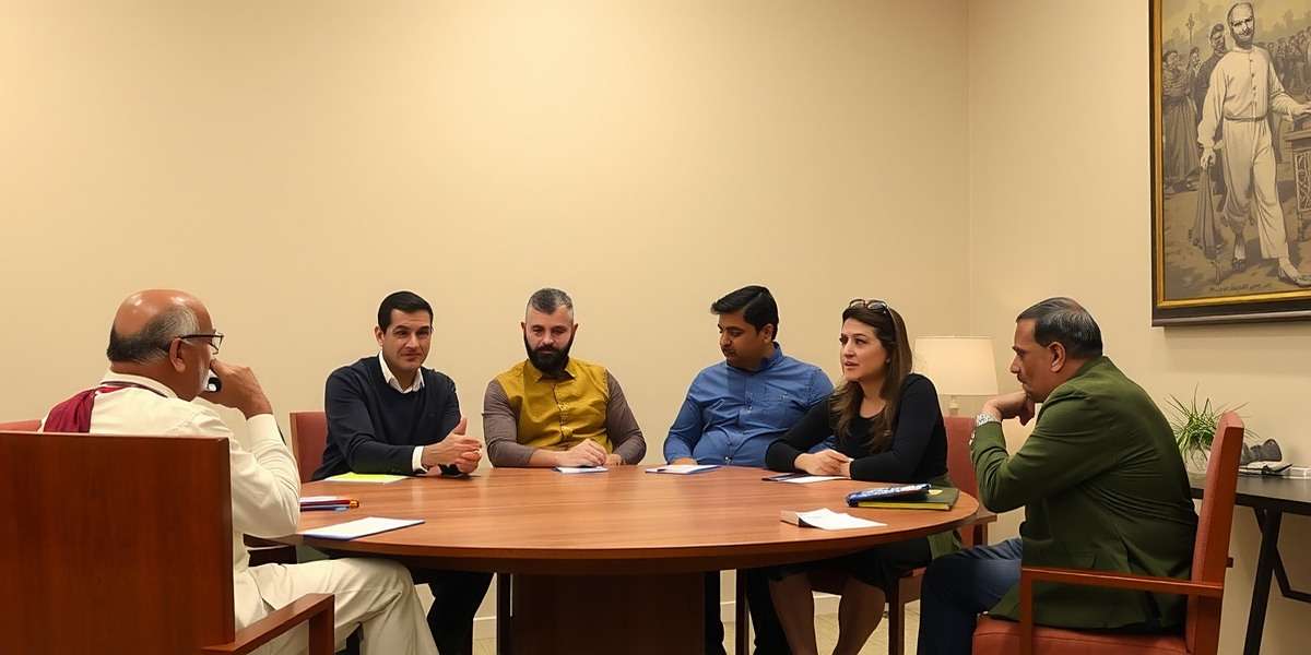 Mace Sovereign India historical discussion group meeting featuring a historian and players