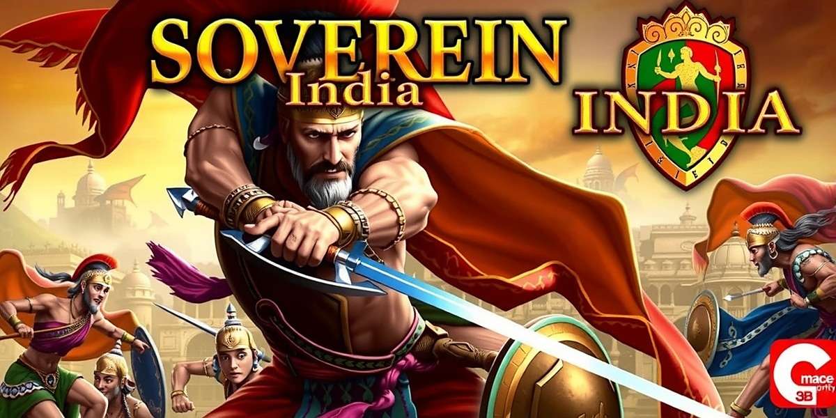 Mace Sovereign India Official Cover Art Mace Sovereign India game cover showing ancient Indian warriors in battle
