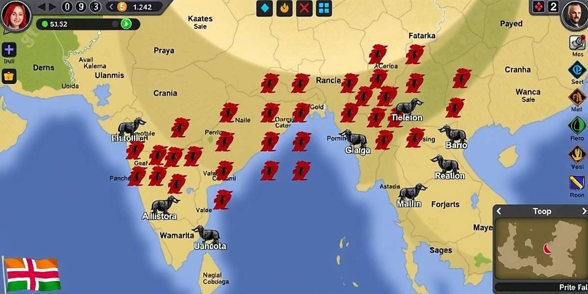 Mace Sovereign India strategy guide showing optimal troop placement in a historical battle scenario