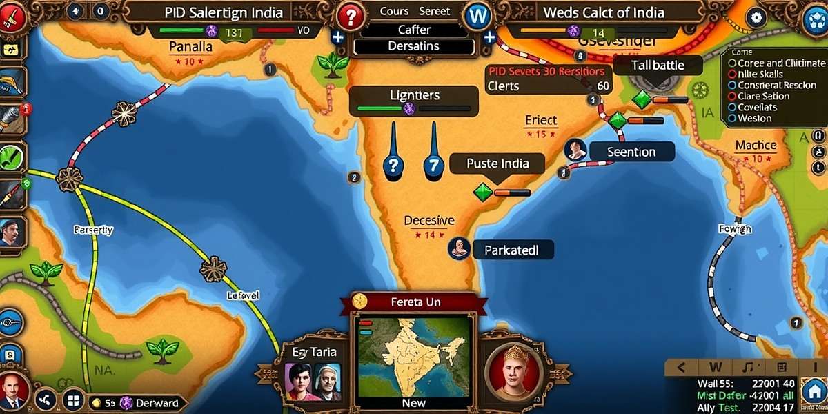 Mace Sovereign India Gameplay Screenshot Mace Sovereign India gameplay showing strategic battle planning on a map of ancient India